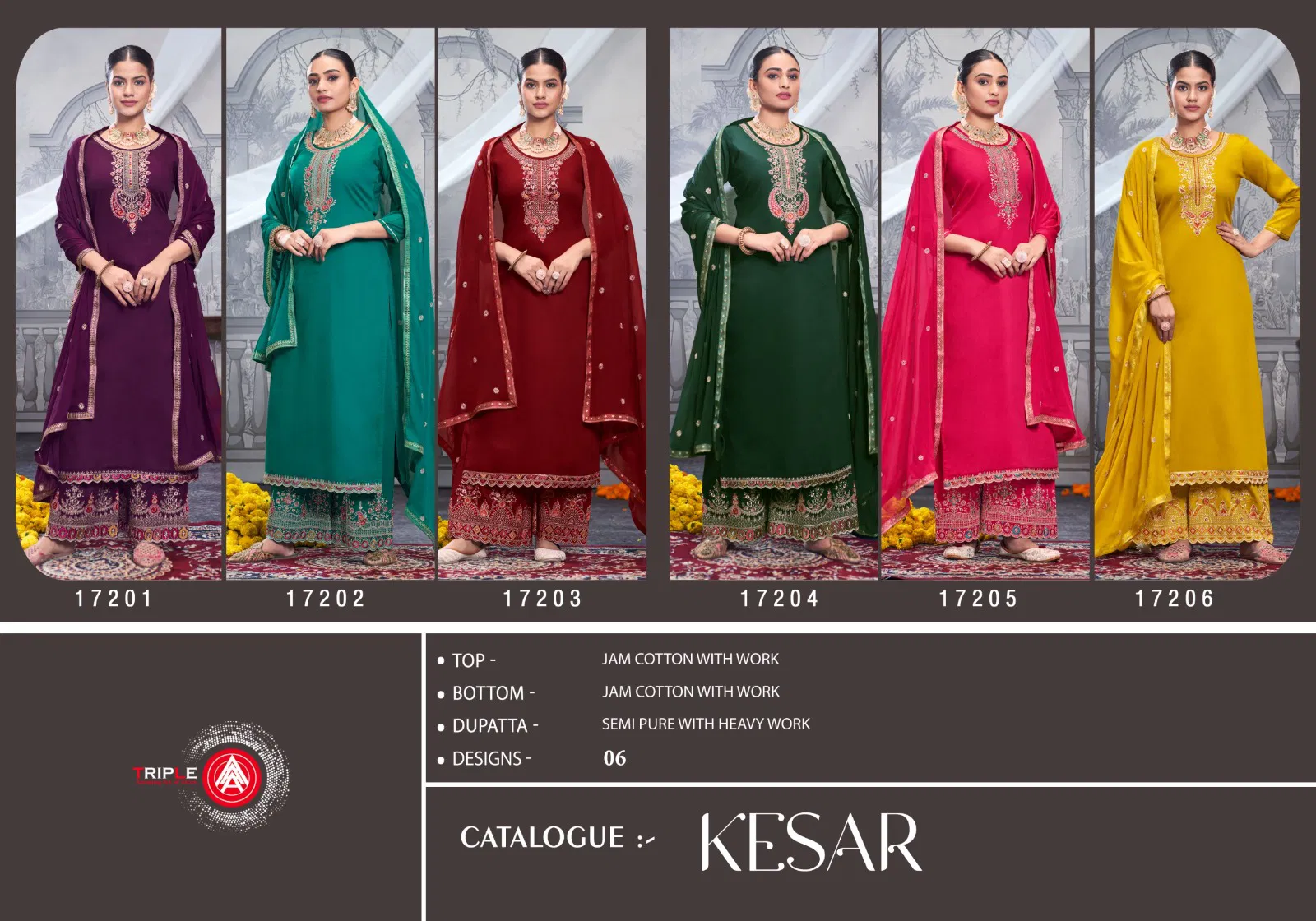 Kesar By Triple Aaa Jam Cotton Designer Salwar Kameez Orders In India